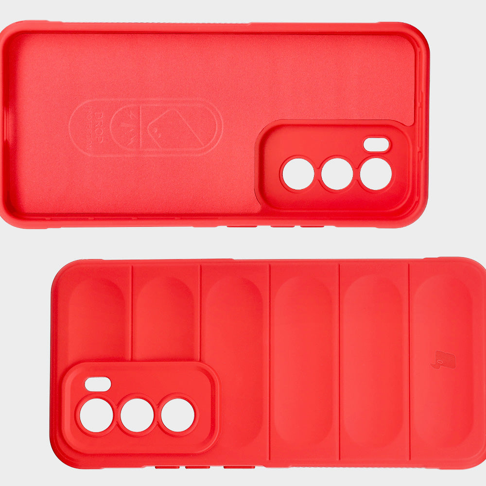 Robuste Handyhülle für Oppo Reno 12, Bizon Case Tur, Rot