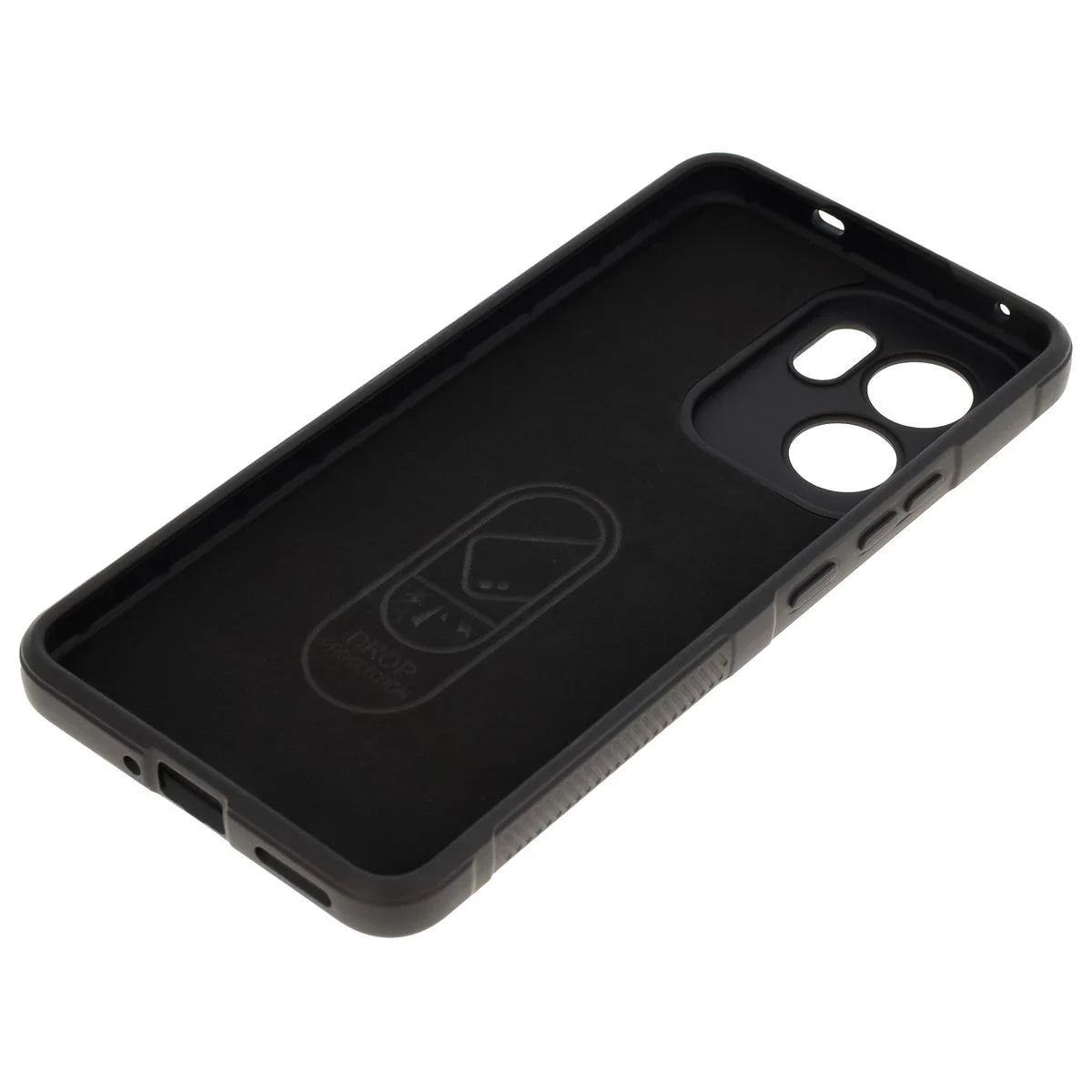 Robuste Handyhülle für Oppo Reno13 F, Bizon Case Tur, Schwarz