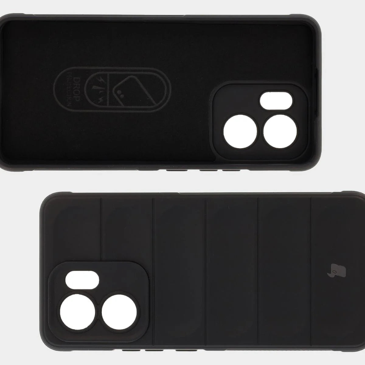 Robuste Handyhülle für Oppo Reno13 F, Bizon Case Tur, Schwarz