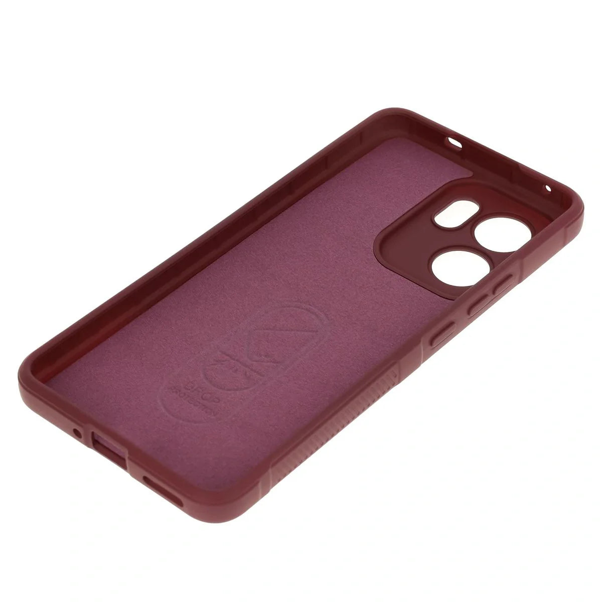 Robuste Handyhülle für Oppo Reno13 F, Bizon Case Tur, Burgunderrot