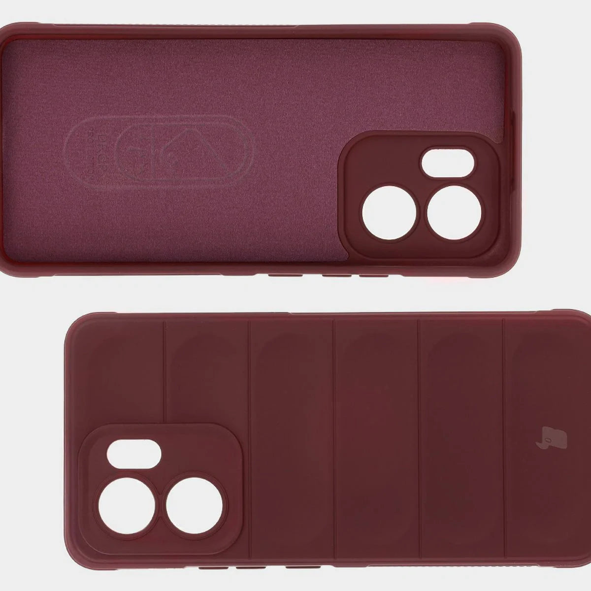 Robuste Handyhülle für Oppo Reno13 F, Bizon Case Tur, Burgunderrot