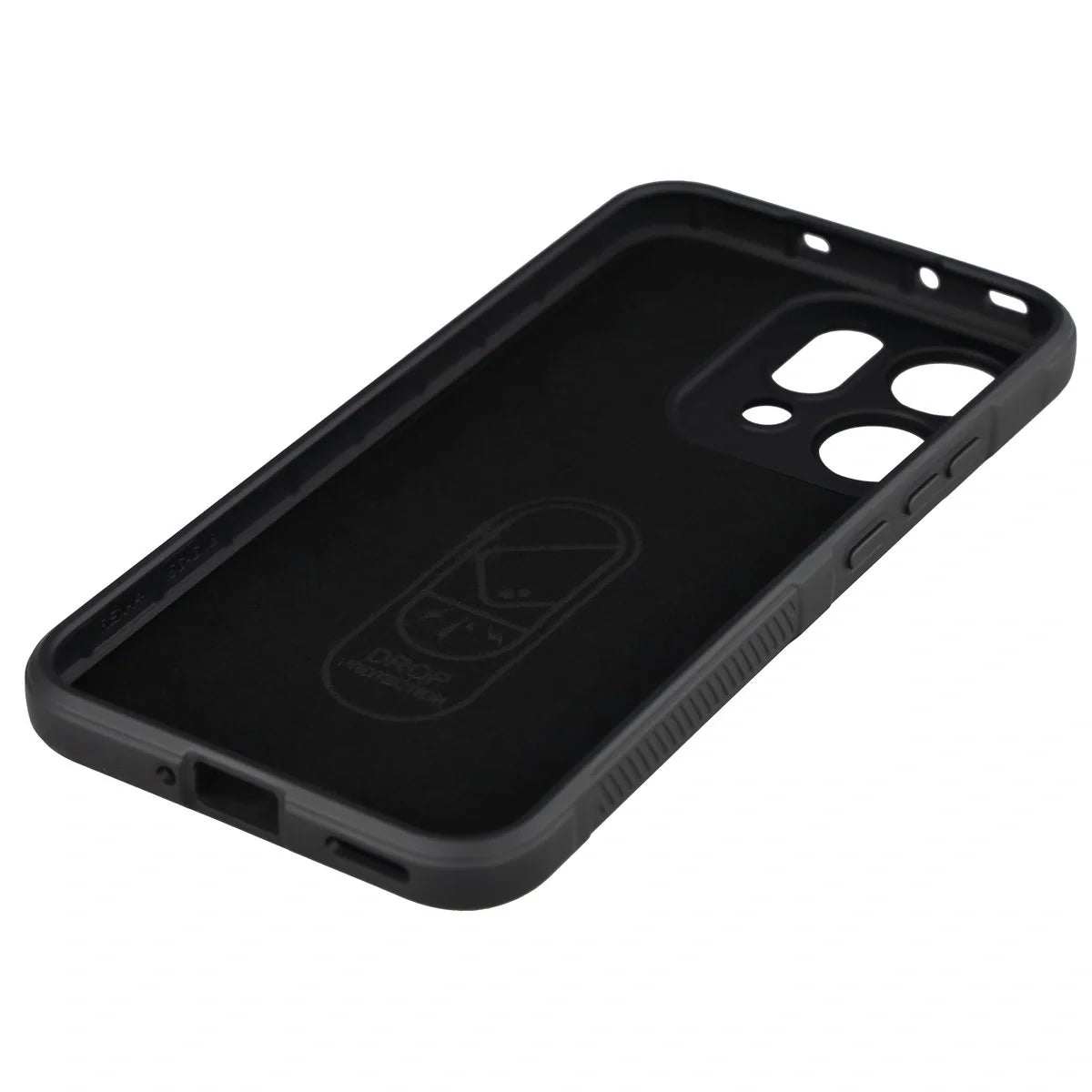 Robuste Handyhülle für Oppo Reno 14, Bizon Case Tur, Schwarz