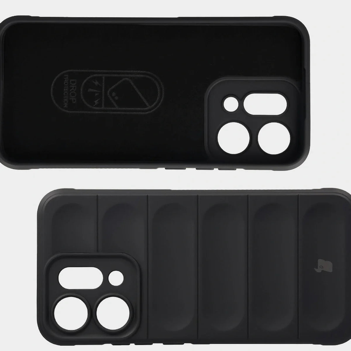Robuste Handyhülle für Oppo Reno 14, Bizon Case Tur, Schwarz
