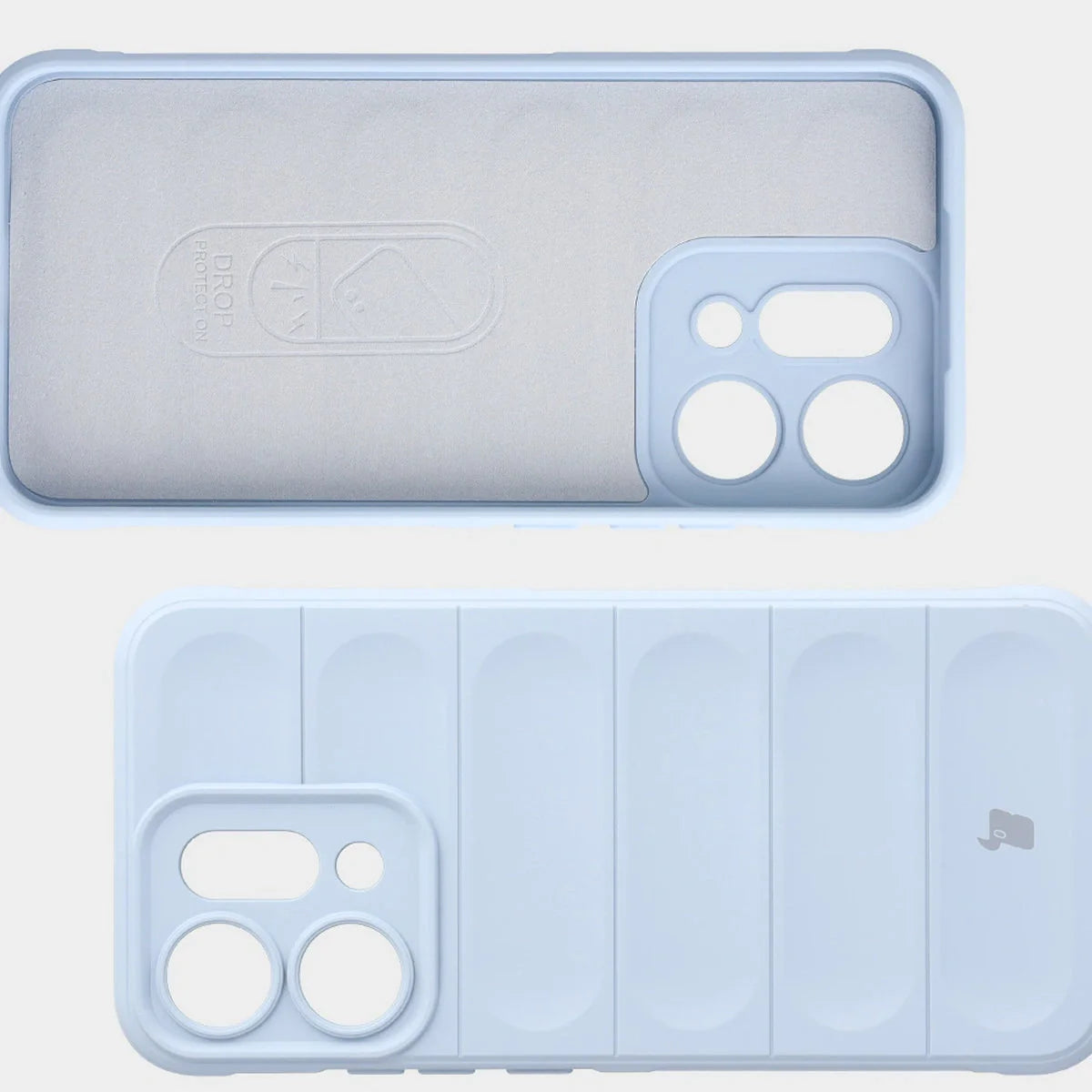 Robuste Handyhülle für Oppo Reno 14, Bizon Case Tur, Hellblau
