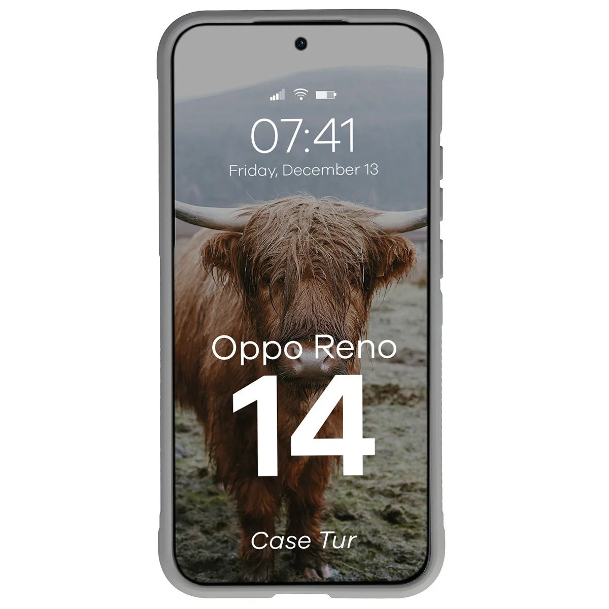 Robuste Handyhülle für Oppo Reno 14, Bizon Case Tur, Hellgrau