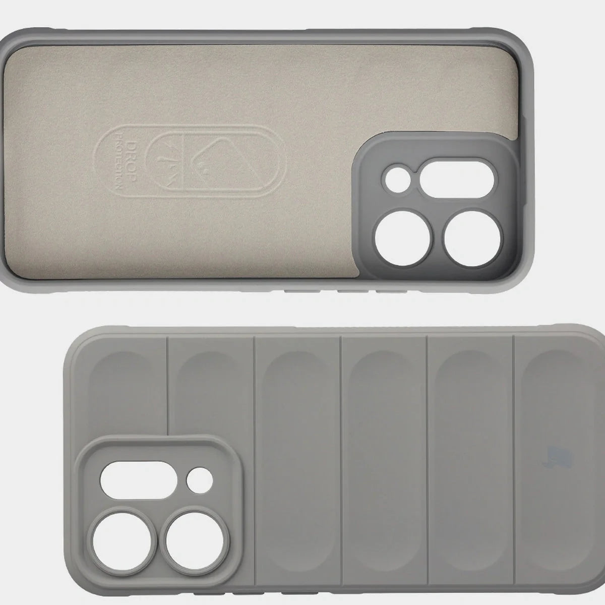 Robuste Handyhülle für Oppo Reno 14, Bizon Case Tur, Hellgrau
