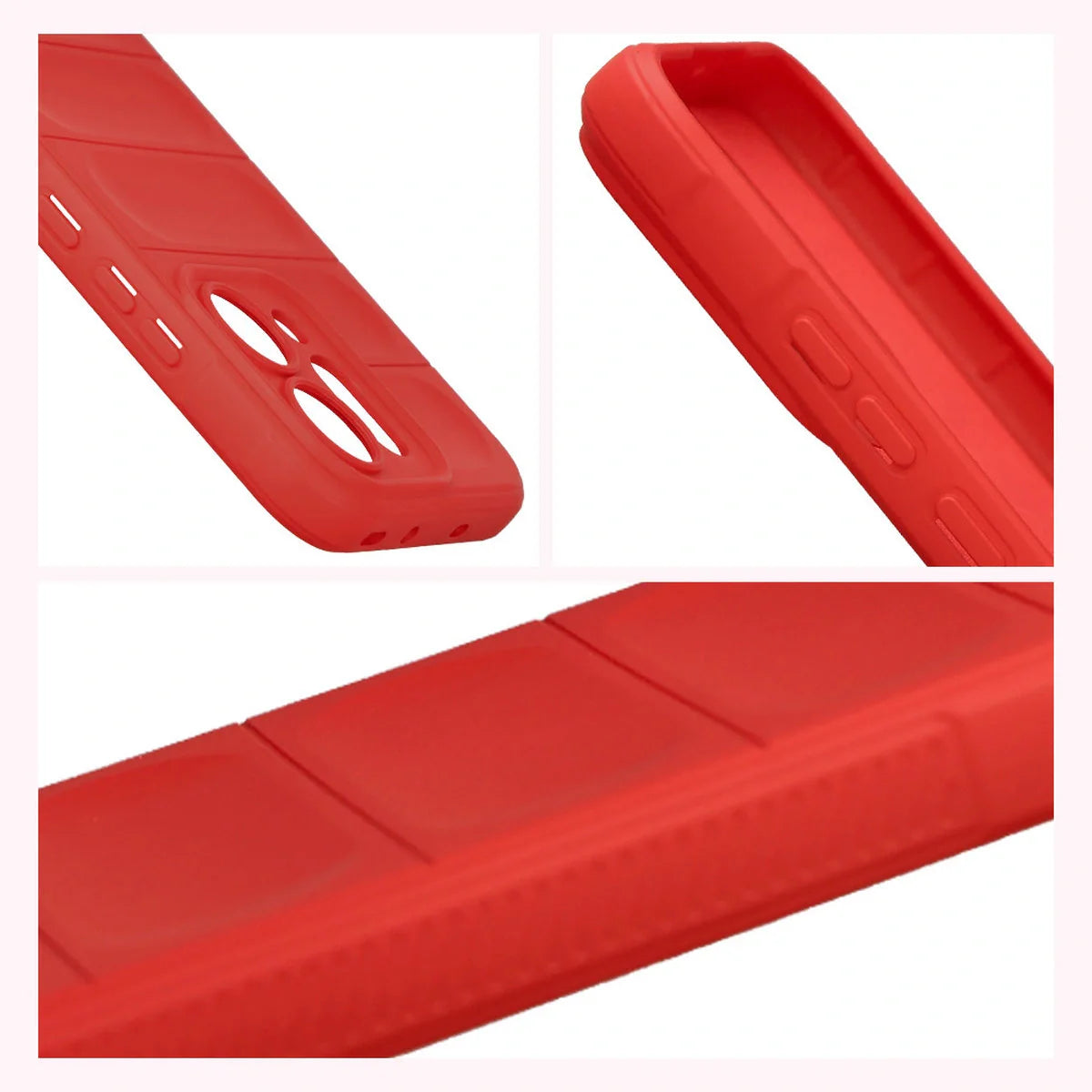 Robuste Handyhülle für Oppo Reno 14, Bizon Case Tur, Rot