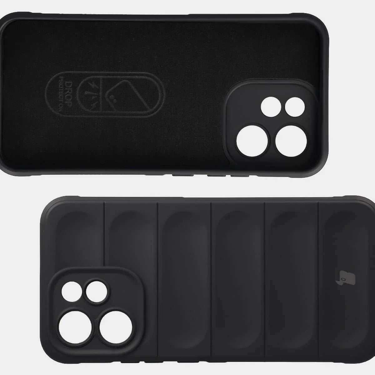 Robuste Handyhülle für Oppo Reno 15 F / FS, Bizon Case Tur, Schwarz