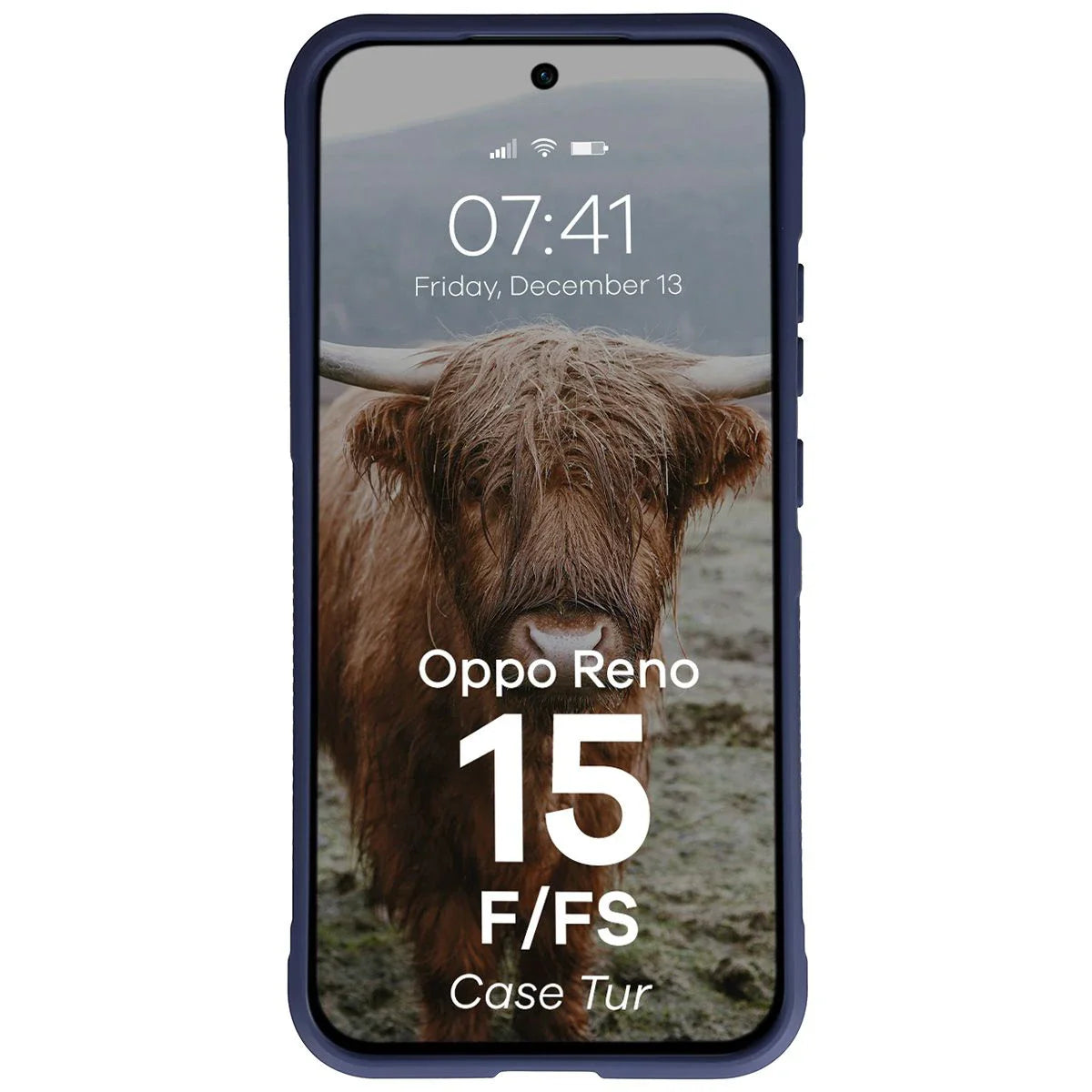 Robuste Handyhülle für Oppo Reno 15 F / FS, Bizon Case Tur, Dunkelblau