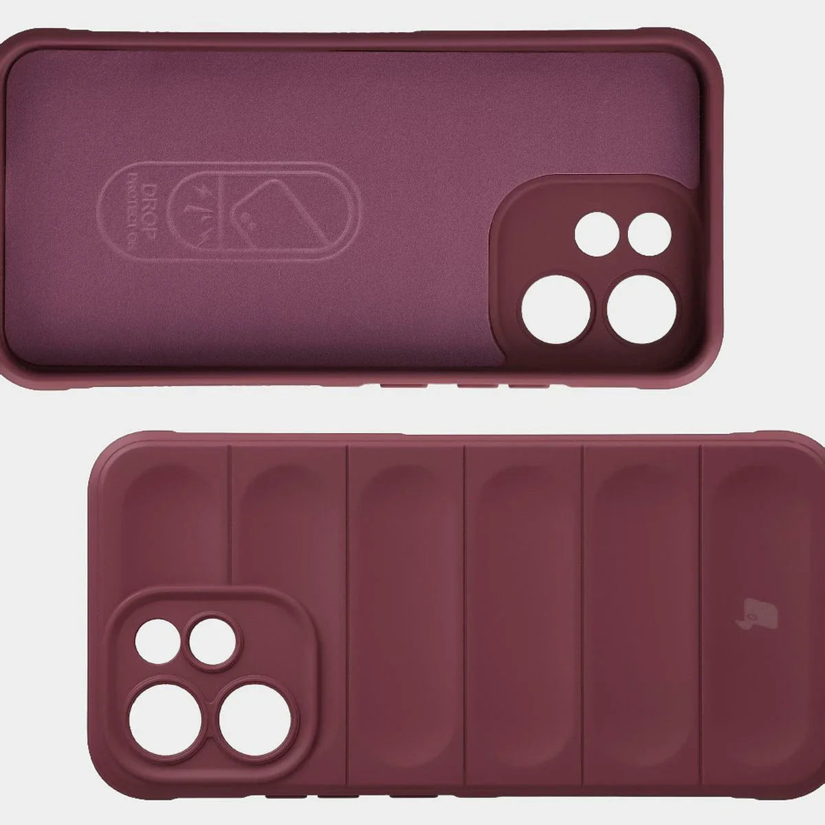 Robuste Handyhülle für Oppo Reno 15 F / FS, Bizon Case Tur, Burgunderrot