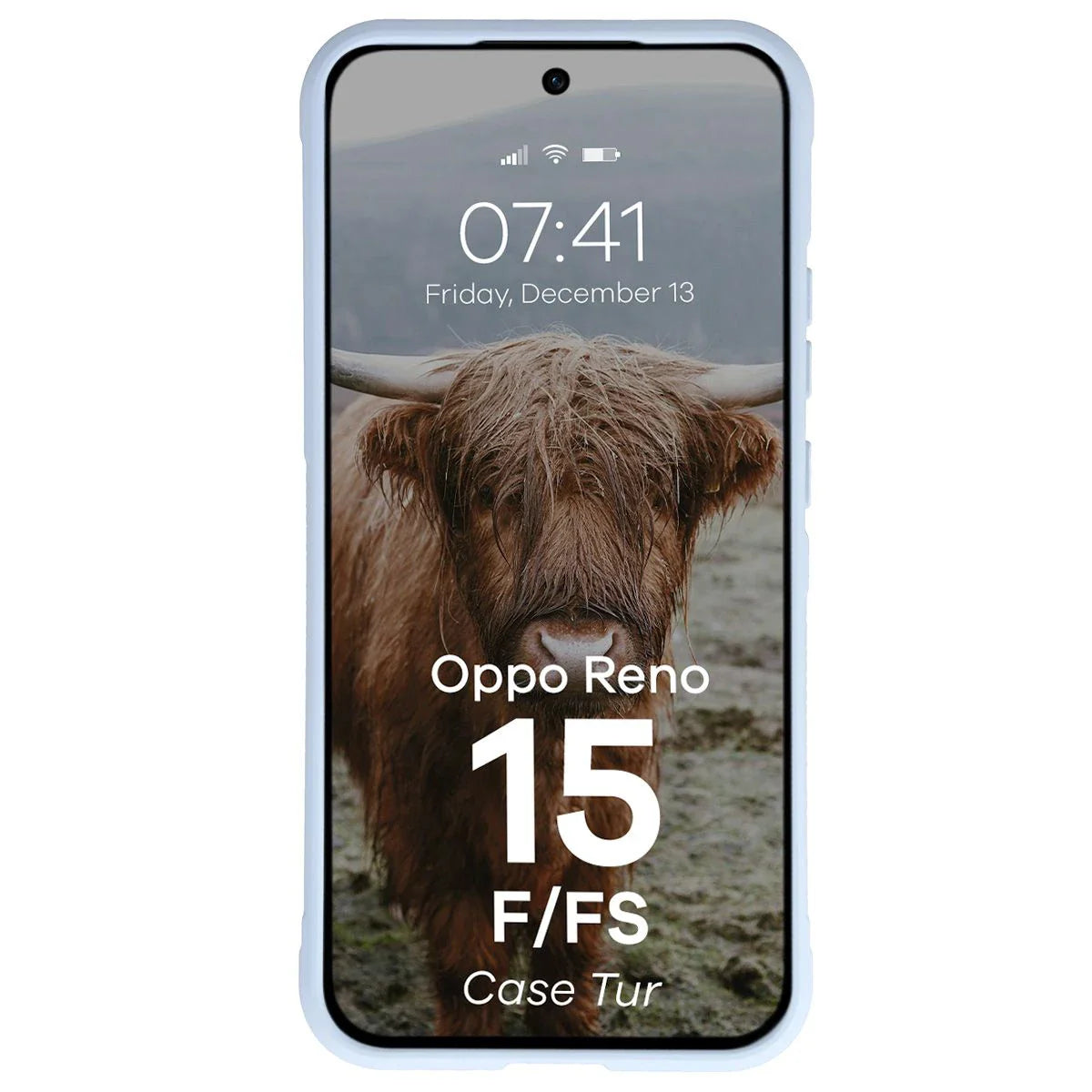 Robuste Handyhülle für Oppo Reno 15 F / FS, Bizon Case Tur, Hellblau
