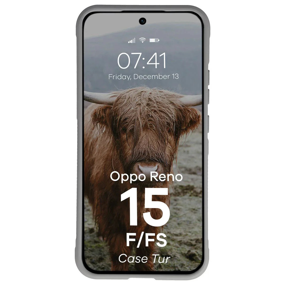 Robuste Handyhülle für Oppo Reno 15 F / FS, Bizon Case Tur, Hellgrau