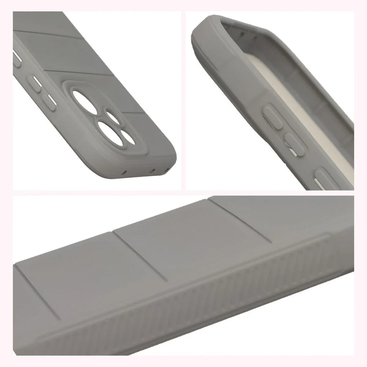 Robuste Handyhülle für Oppo Reno 15 F / FS, Bizon Case Tur, Hellgrau