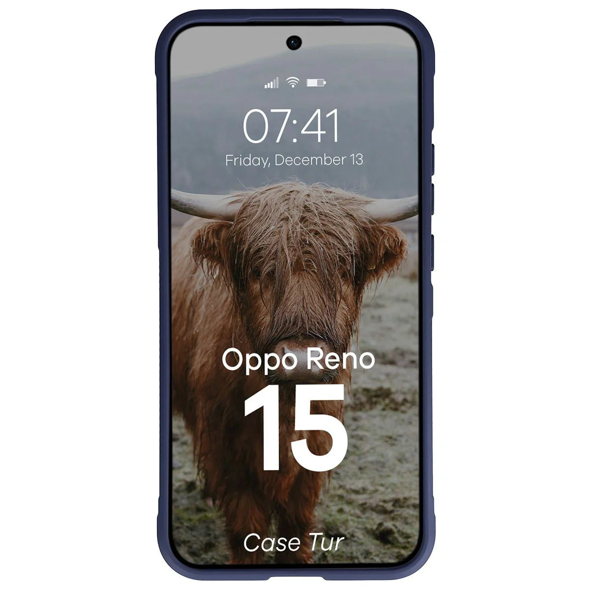 Robuste Handyhülle für Oppo Reno 15, Bizon Case Tur, Dunkelblau