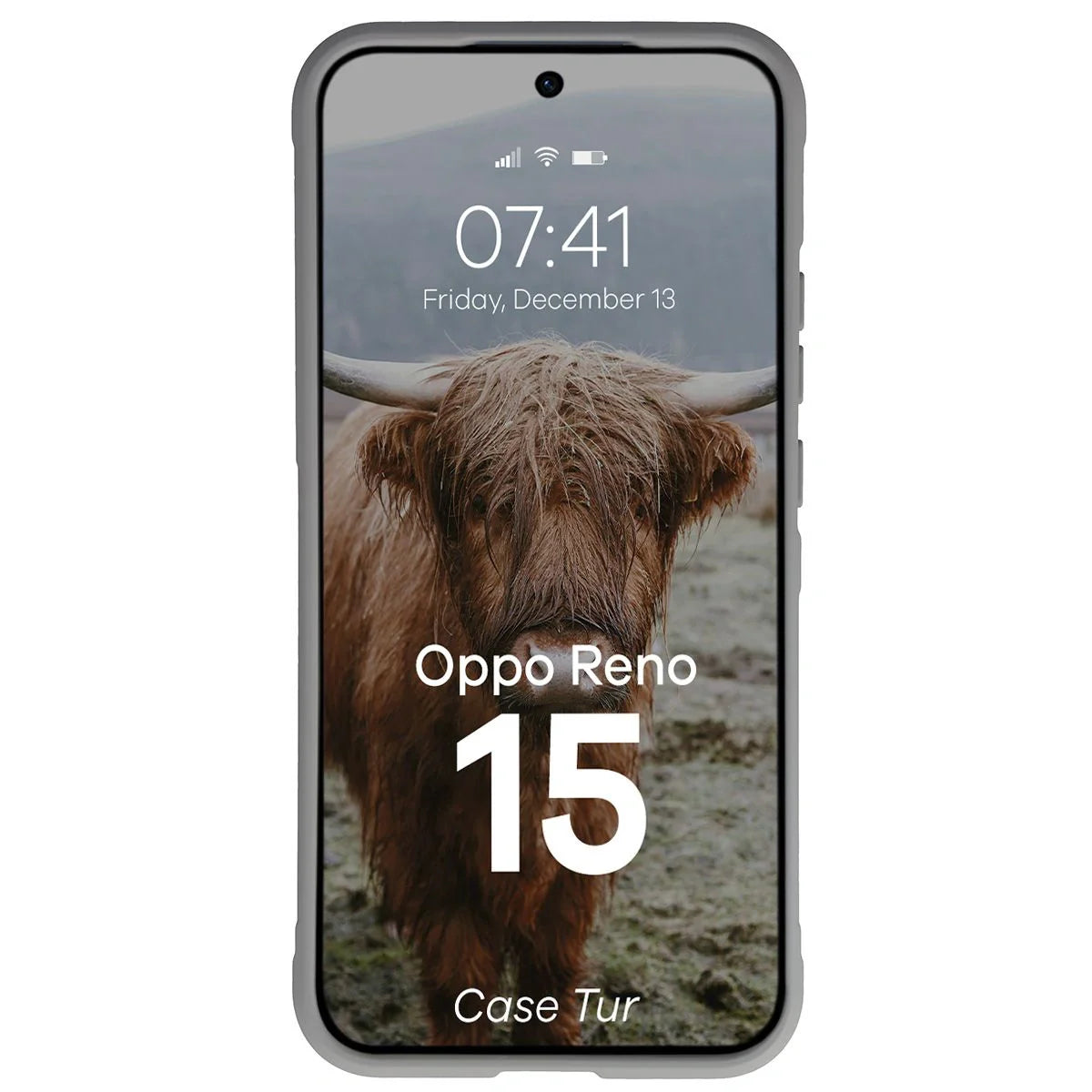 Robuste Handyhülle für Oppo Reno 15, Bizon Case Tur, Hellgrau