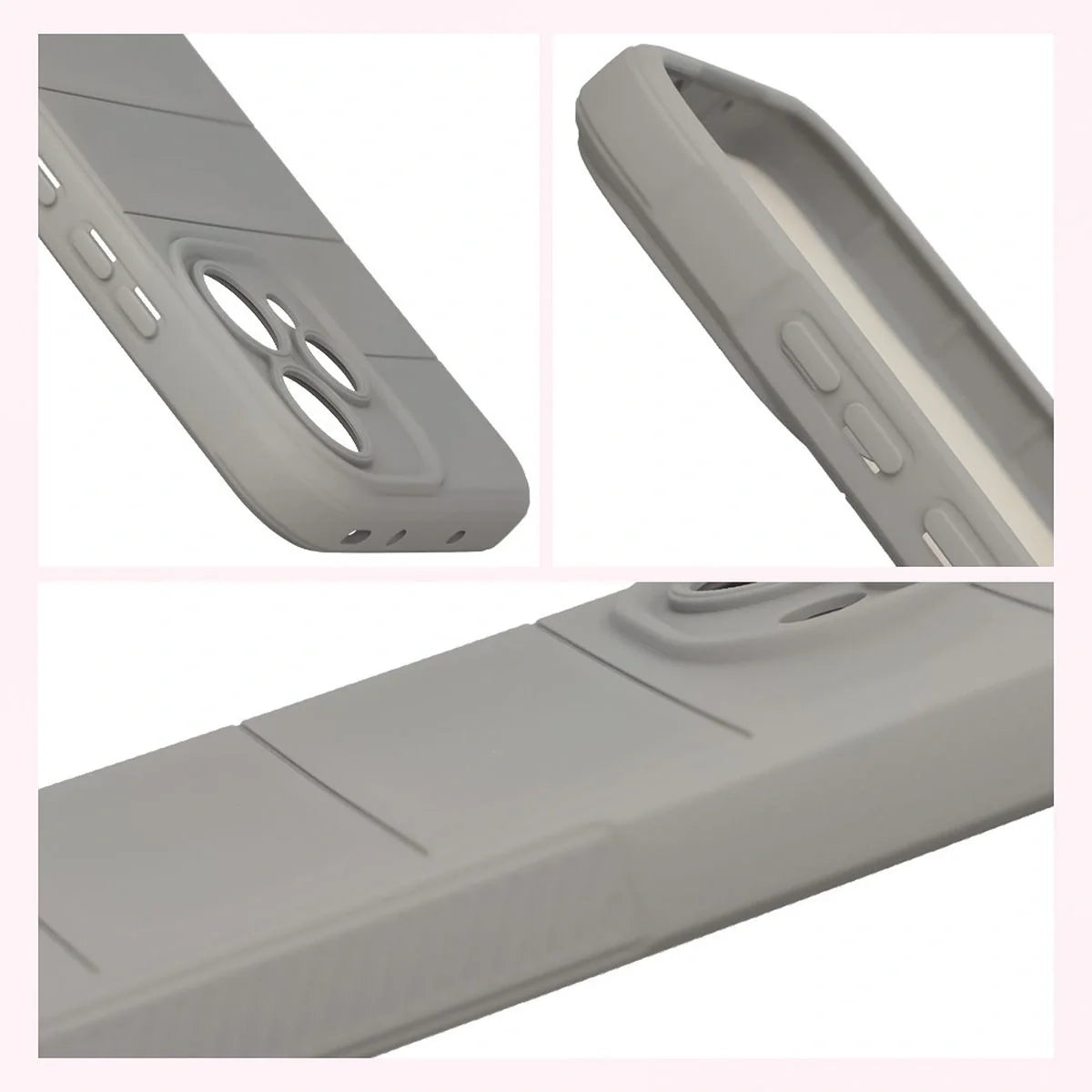 Robuste Handyhülle für Oppo Reno 15, Bizon Case Tur, Hellgrau
