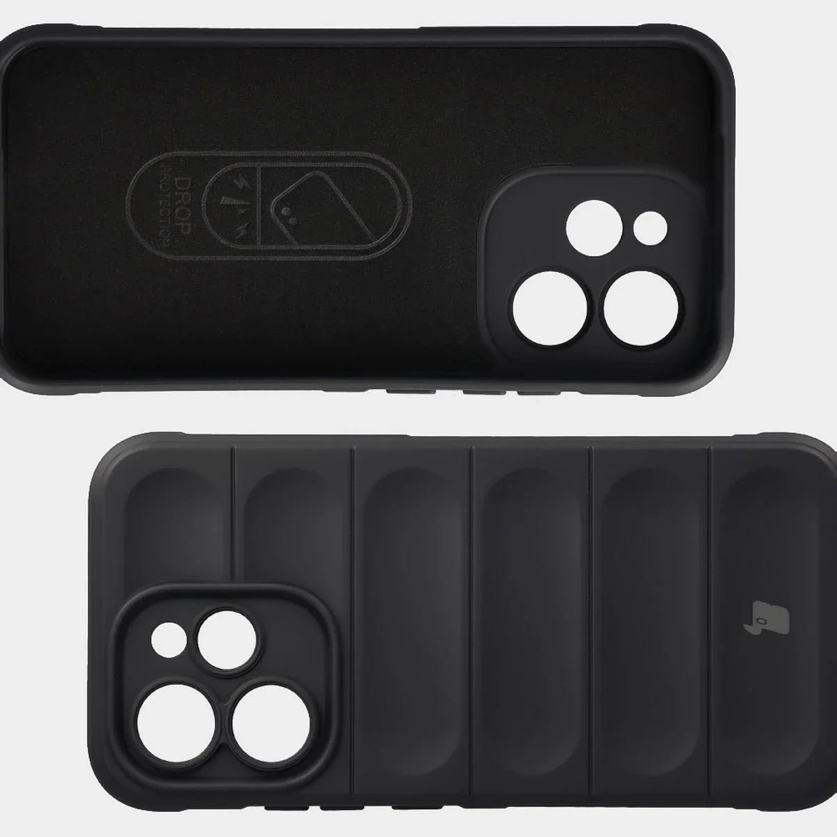 Robuste Handyhülle für Oppo Reno 15 Pro, Bizon Case Tur, Schwarz