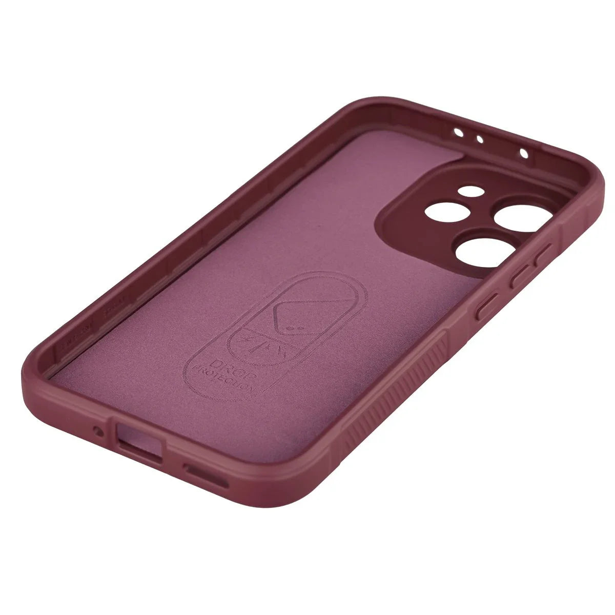 Robuste Handyhülle für Oppo Reno 15 Pro, Bizon Case Tur, Burgunderrot