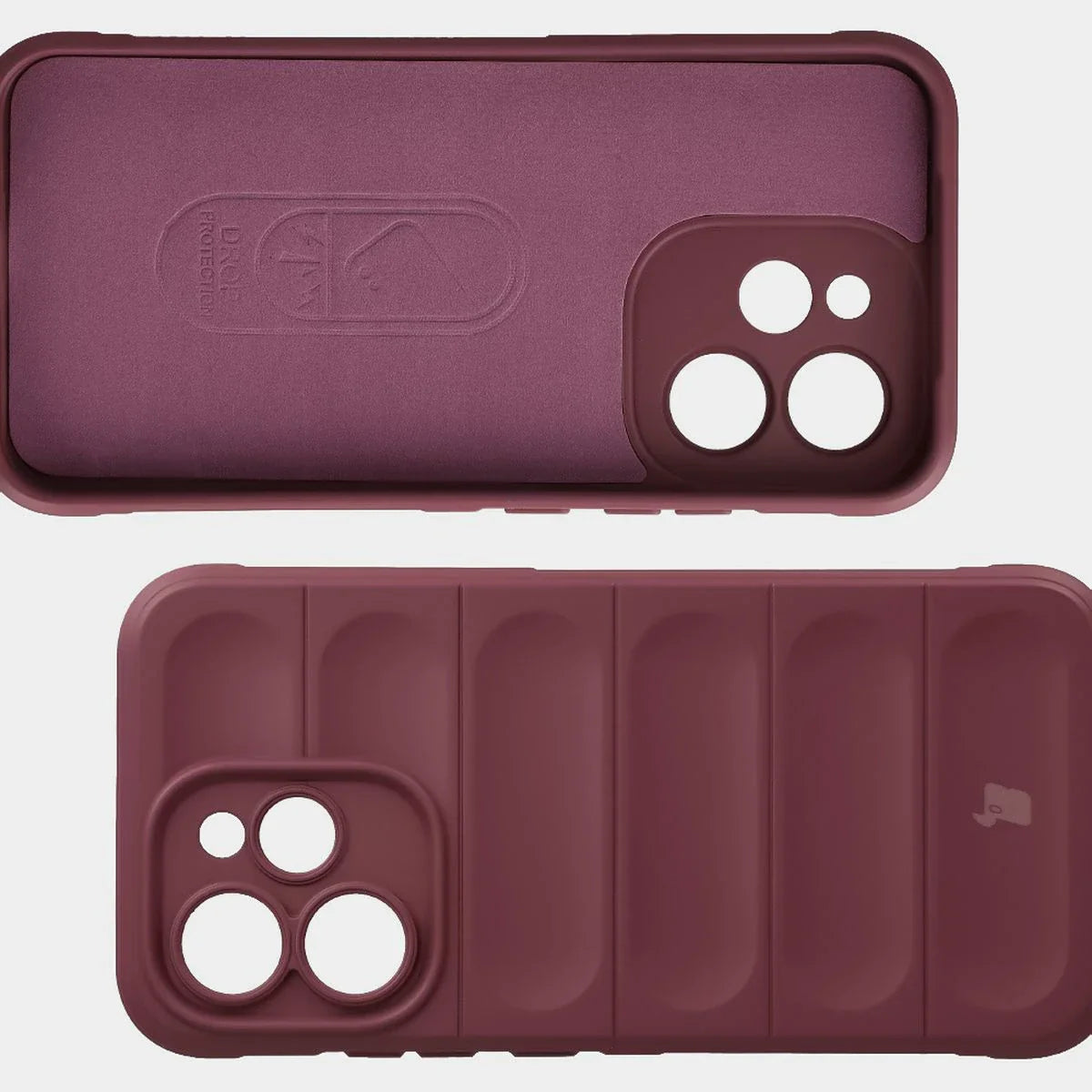 Robuste Handyhülle für Oppo Reno 15 Pro, Bizon Case Tur, Burgunderrot