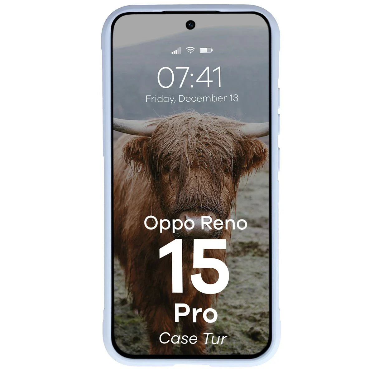Robuste Handyhülle für Oppo Reno 15 Pro, Bizon Case Tur, Hellblau