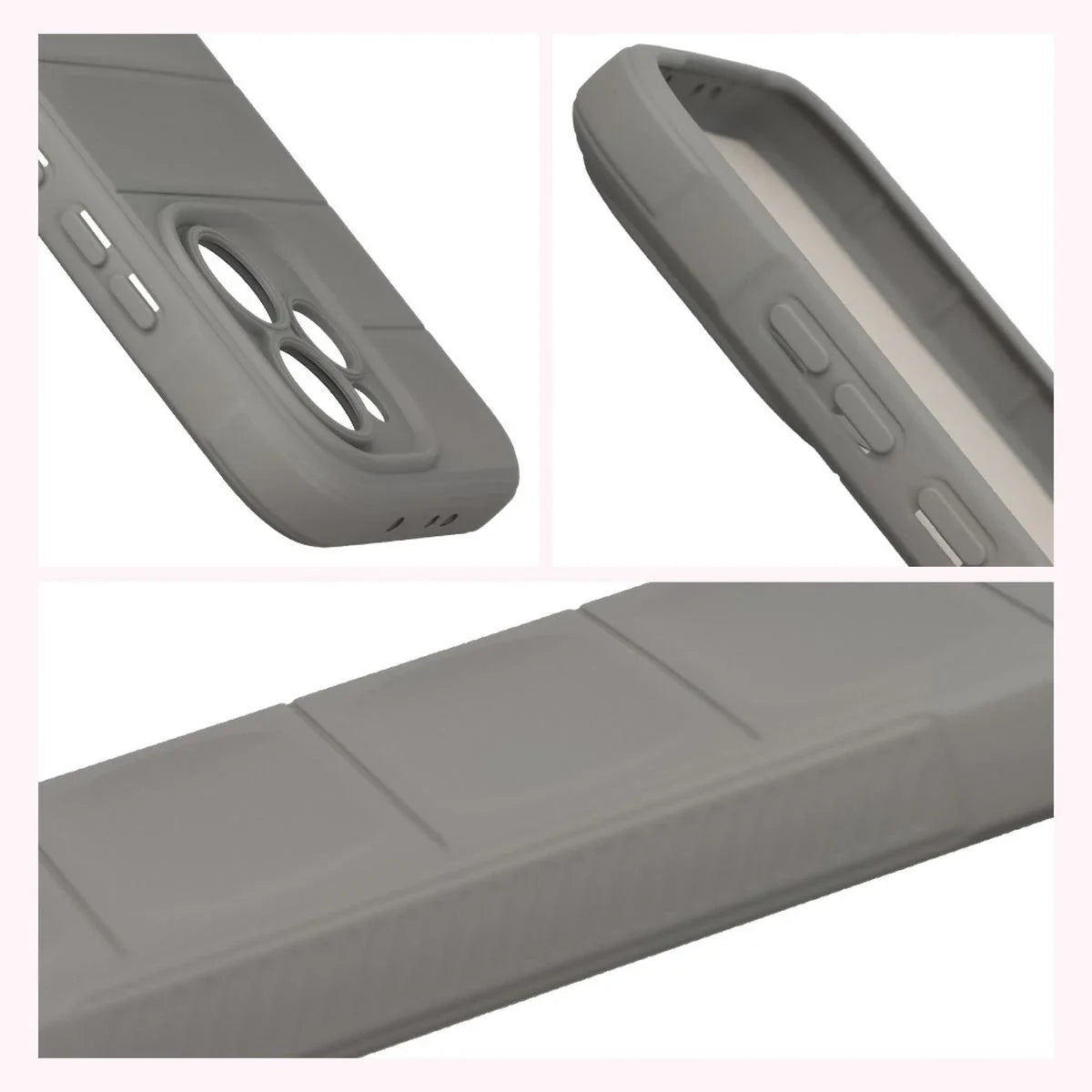 Robuste Handyhülle für Oppo Reno 15 Pro, Bizon Case Tur, Hellgrau