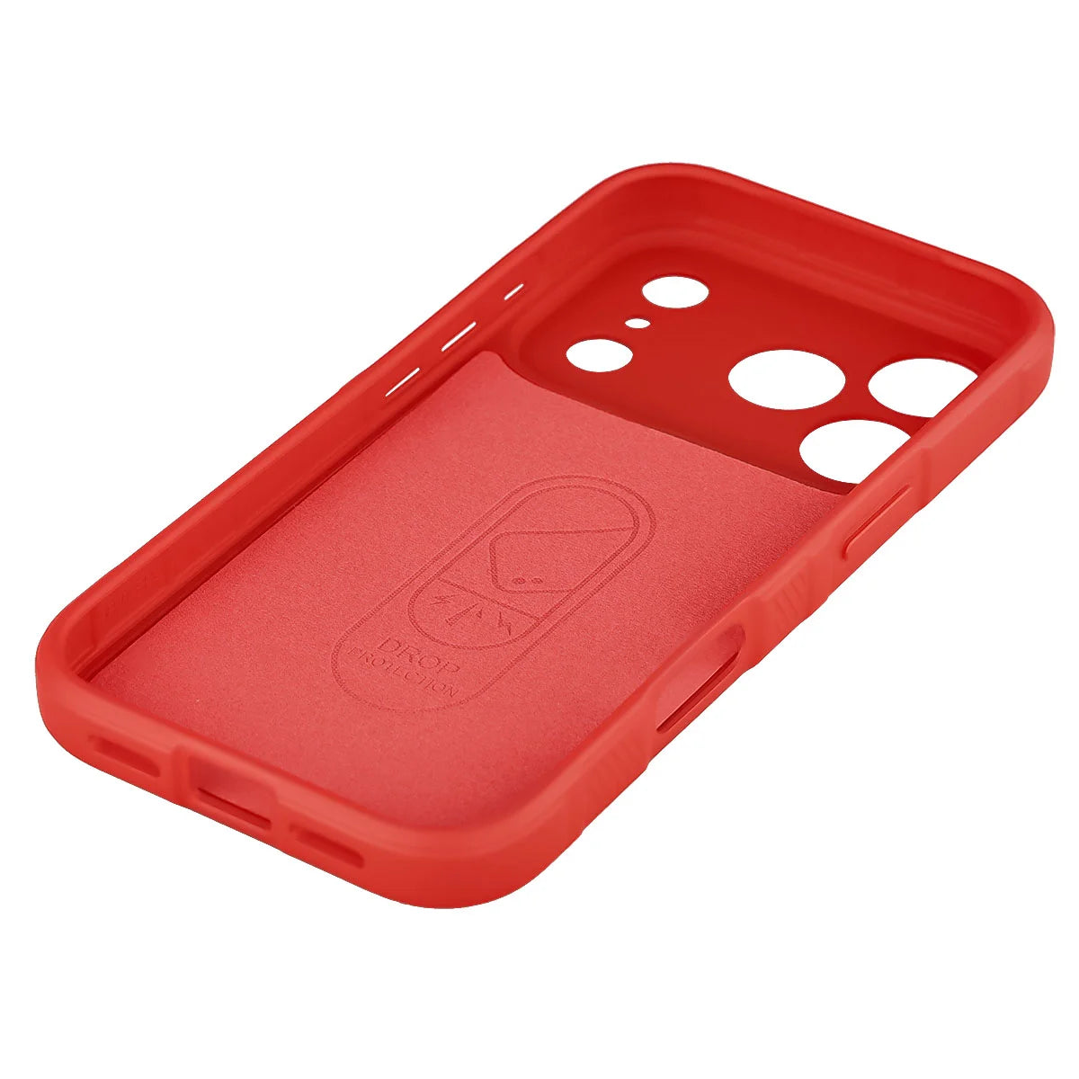 Robuste Handyhülle + gehärtetem Glas für iPhone 18 Pro / 17 Pro, Bizon Tur Pack, Rot (5/10)