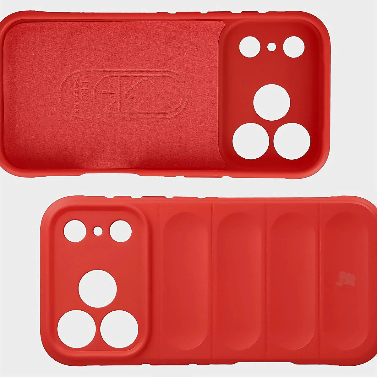 Robuste Handyhülle + gehärtetem Glas für iPhone 18 Pro / 17 Pro, Bizon Tur Pack, Rot (7/10)