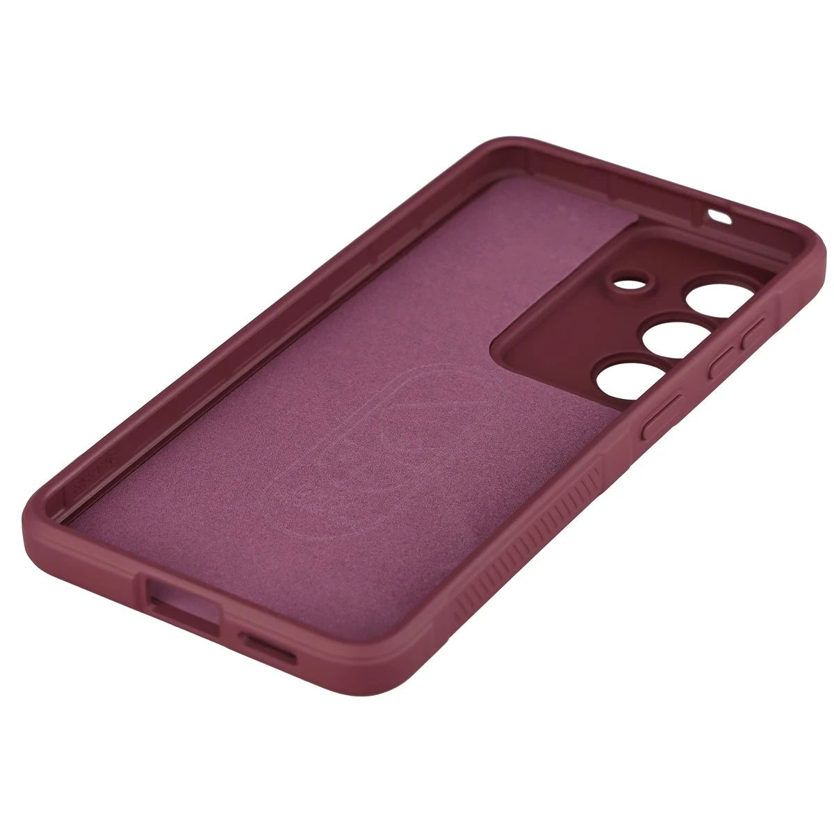 Robuste Handyhülle + gehärtetem Glas für Galaxy S26, Bizon Tur Pack, Burgunderrot (4/10)