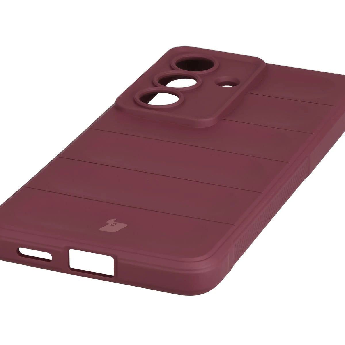 Robuste Handyhülle + gehärtetem Glas für Galaxy S26, Bizon Tur Pack, Burgunderrot (5/10)
