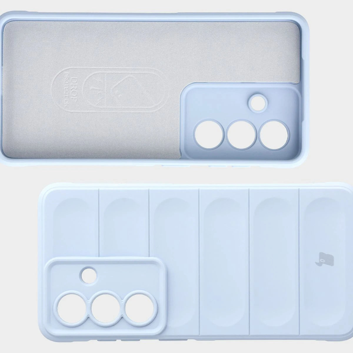 Robuste Handyhülle + gehärtetem Glas für Galaxy S26, Bizon Tur Pack, Hellblau (7/10)