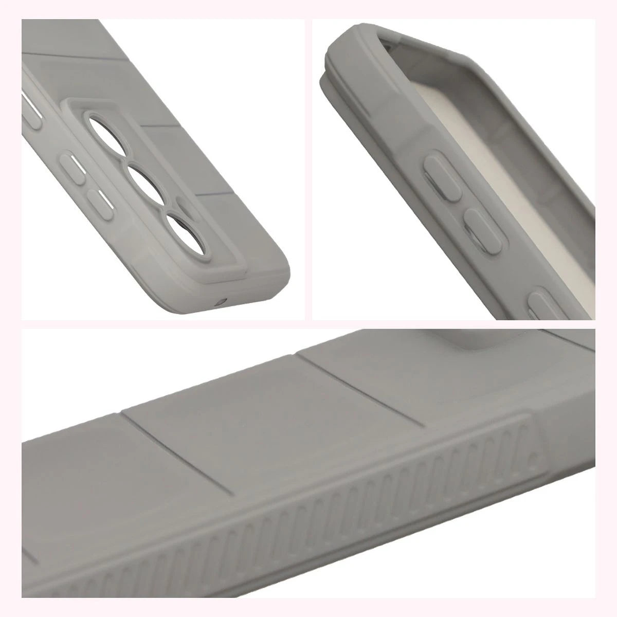 Robuste Handyhülle + gehärtetem Glas für Galaxy S26, Bizon Tur Pack, Hellgrau (8/10)