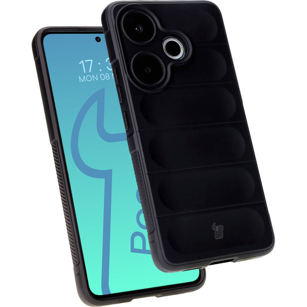 Robuste Handyhülle für Xiaomi Poco F6, Bizon Case Tur, Schwarz