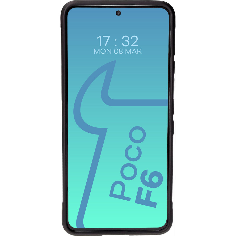 Robuste Handyhülle für Xiaomi Poco F6, Bizon Case Tur, Schwarz