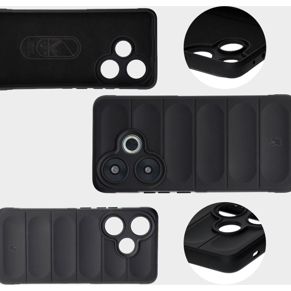 Robuste Handyhülle für Xiaomi Poco F6, Bizon Case Tur, Schwarz