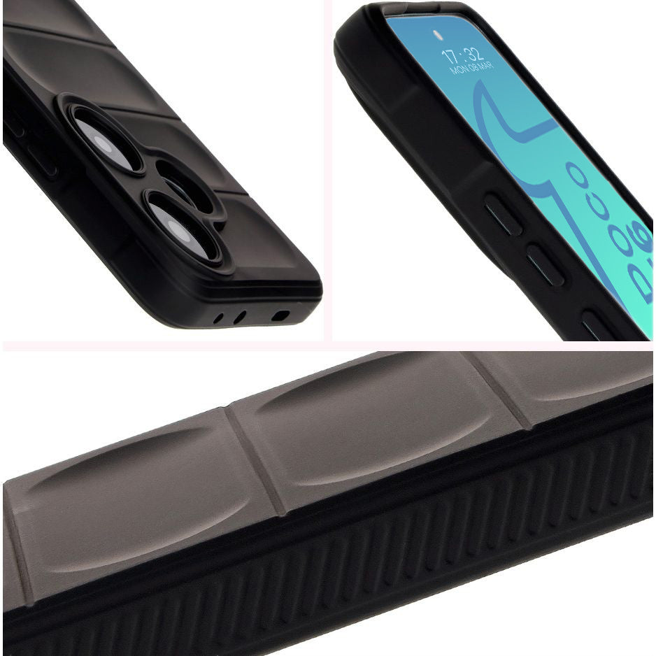 Robuste Handyhülle für Xiaomi Poco F6, Bizon Case Tur, Schwarz