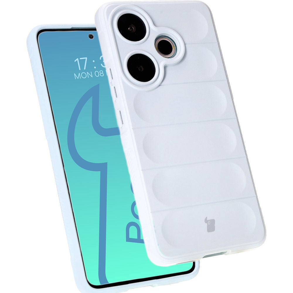 Robuste Handyhülle für Xiaomi Poco F6, Bizon Case Tur, Hellblau