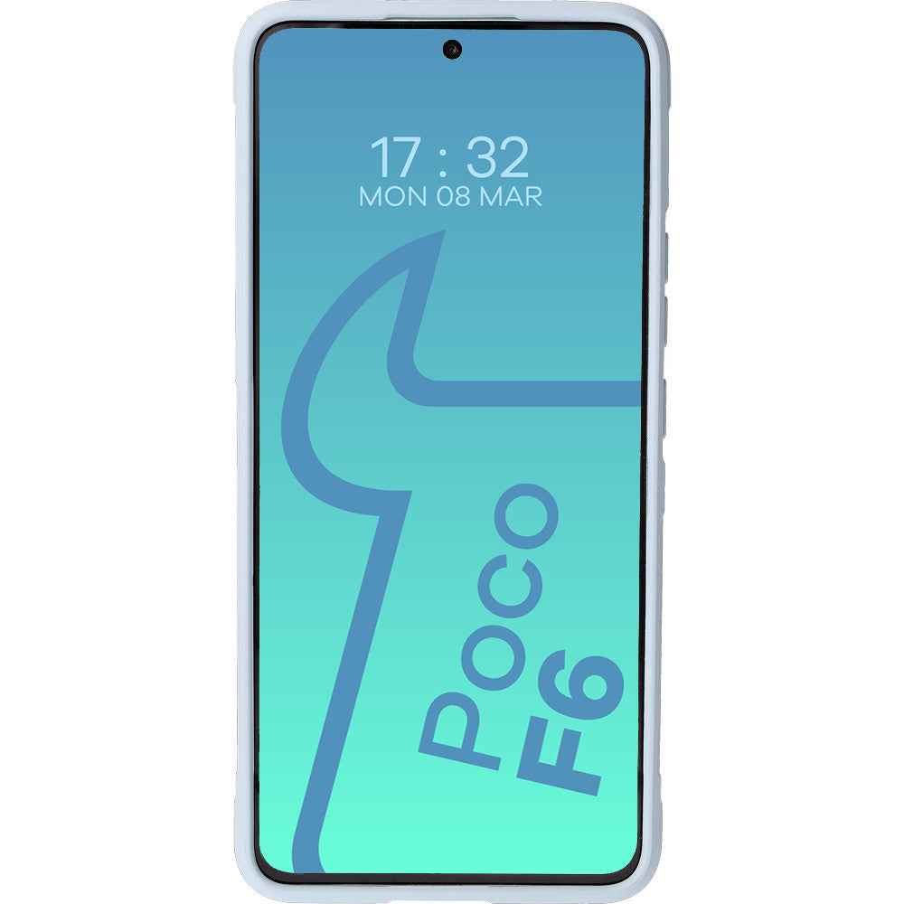 Robuste Handyhülle für Xiaomi Poco F6, Bizon Case Tur, Hellblau