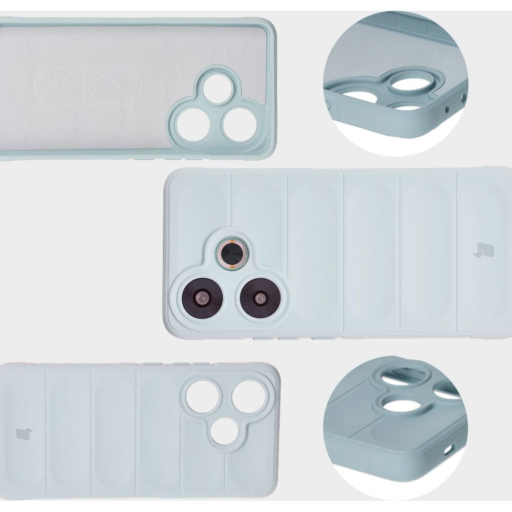 Robuste Handyhülle für Xiaomi Poco F6, Bizon Case Tur, Hellblau
