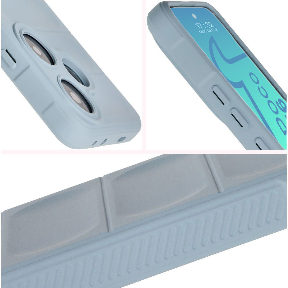 Robuste Handyhülle für Xiaomi Poco F6, Bizon Case Tur, Hellblau