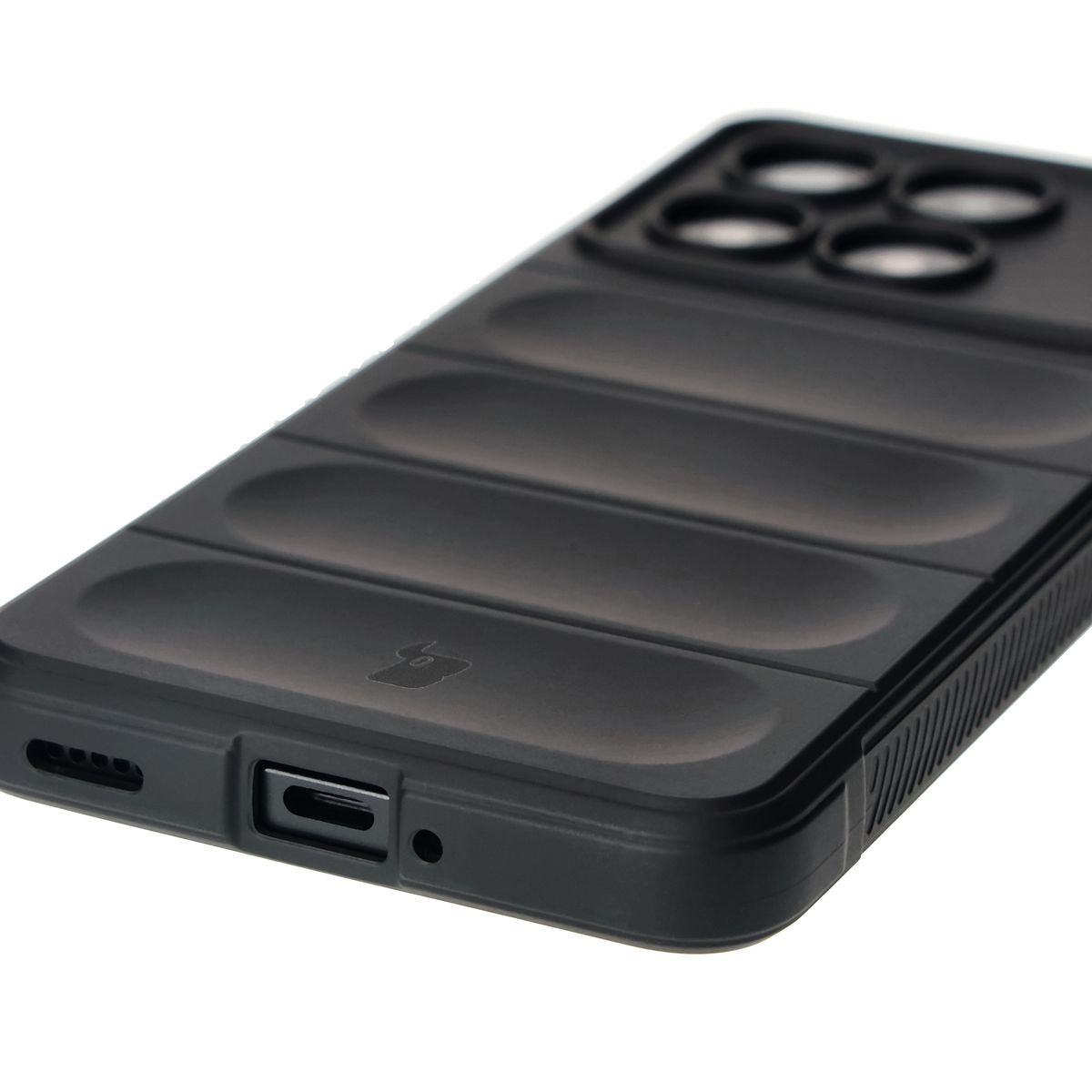 Robuste Handyhülle für Xiaomi Poco F6 Pro, Bizon Case Tur, Schwarz