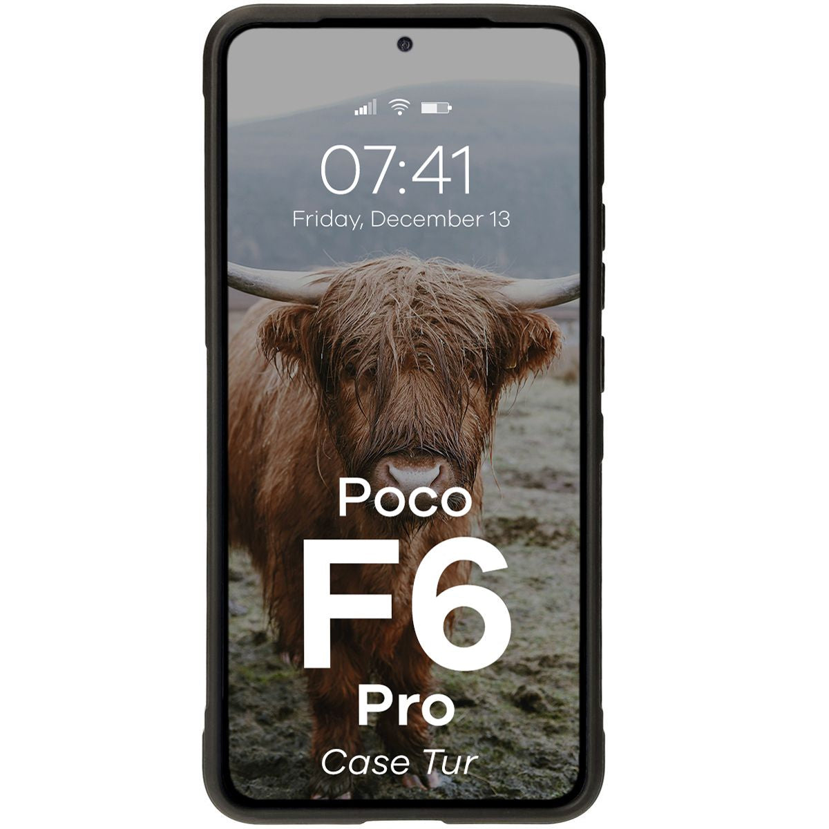 Robuste Handyhülle für Xiaomi Poco F6 Pro, Bizon Case Tur, Schwarz