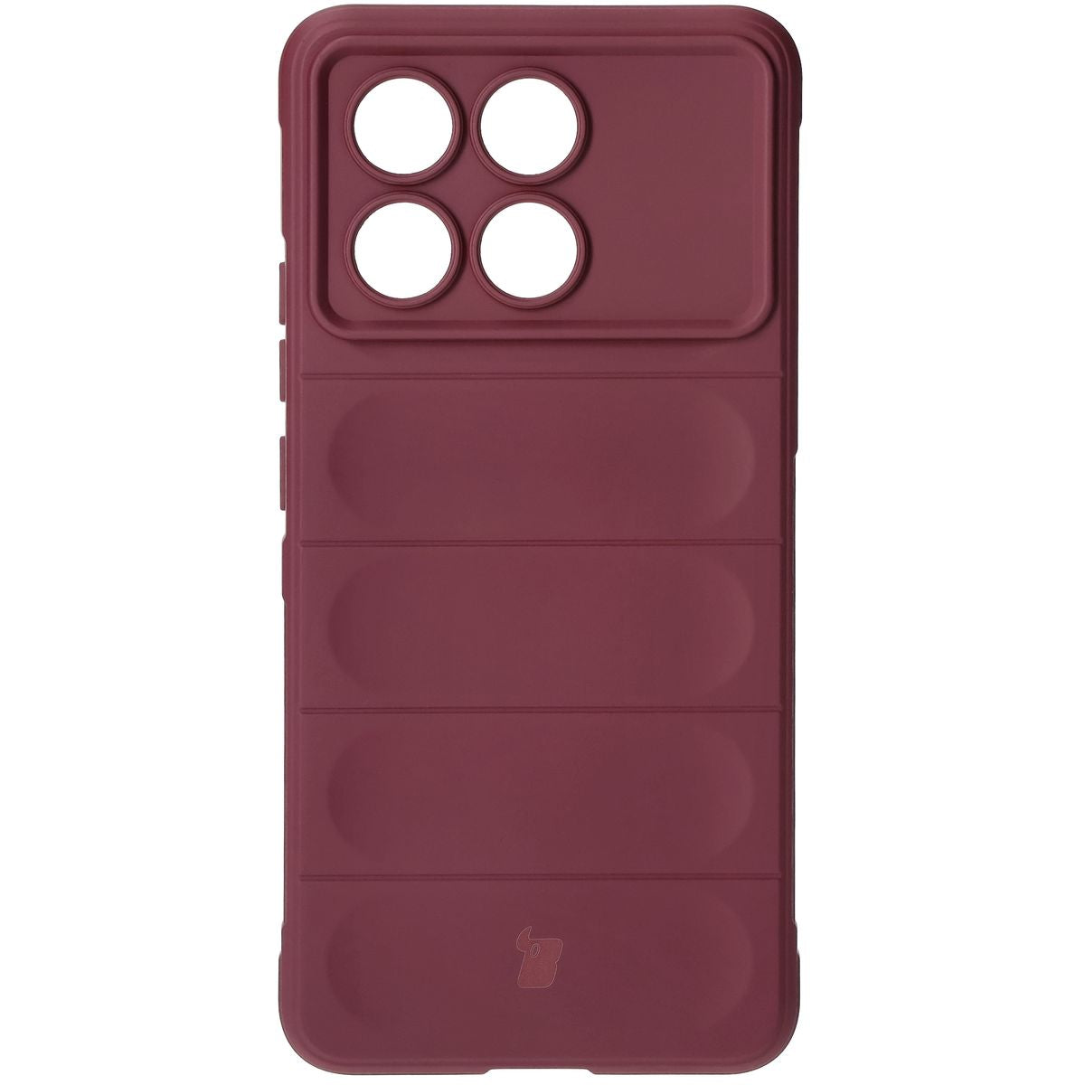 Robuste Handyhülle für Xiaomi Poco F6 Pro, Bizon Case Tur, Burgunderrot