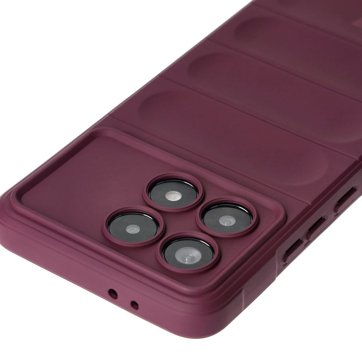 Robuste Handyhülle für Xiaomi Poco F6 Pro, Bizon Case Tur, Burgunderrot