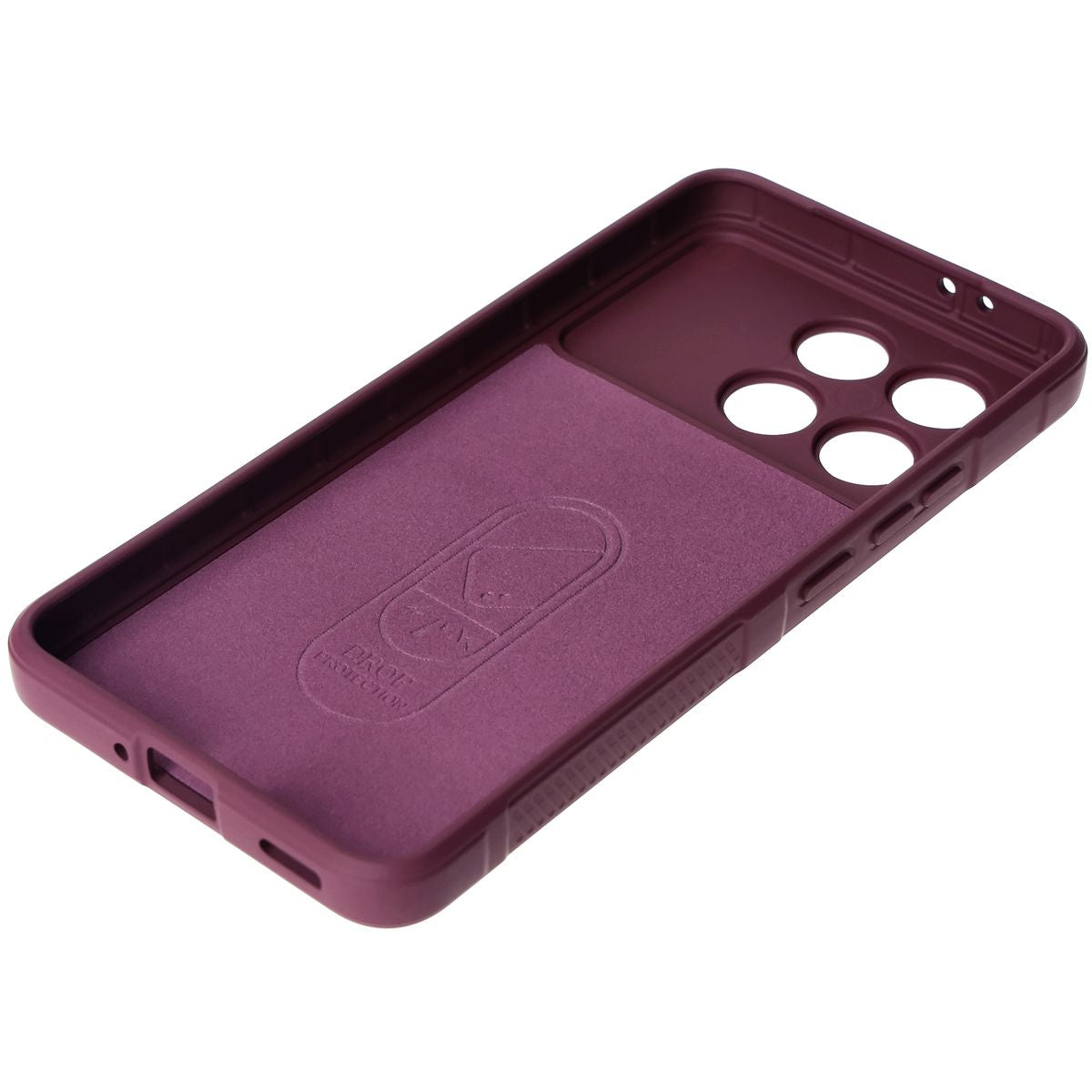 Robuste Handyhülle für Xiaomi Poco F6 Pro, Bizon Case Tur, Burgunderrot