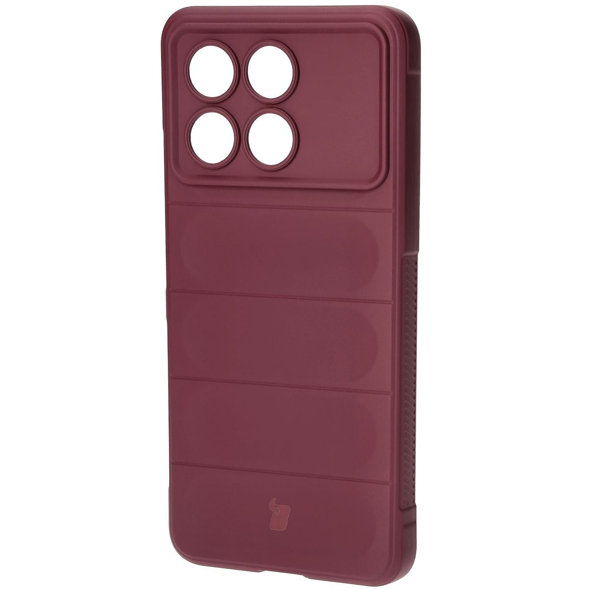 Robuste Handyhülle für Xiaomi Poco F6 Pro, Bizon Case Tur, Burgunderrot