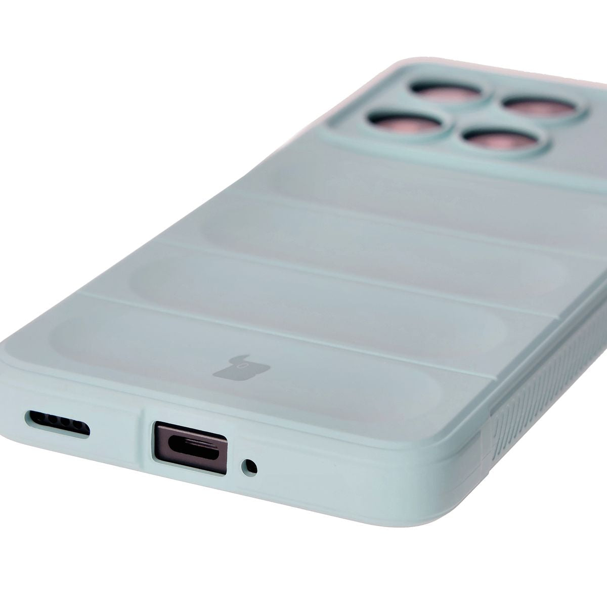 Robuste Handyhülle für Xiaomi Poco F6 Pro, Bizon Case Tur, Hellblau