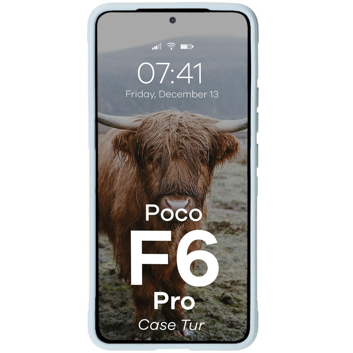 Robuste Handyhülle für Xiaomi Poco F6 Pro, Bizon Case Tur, Hellblau