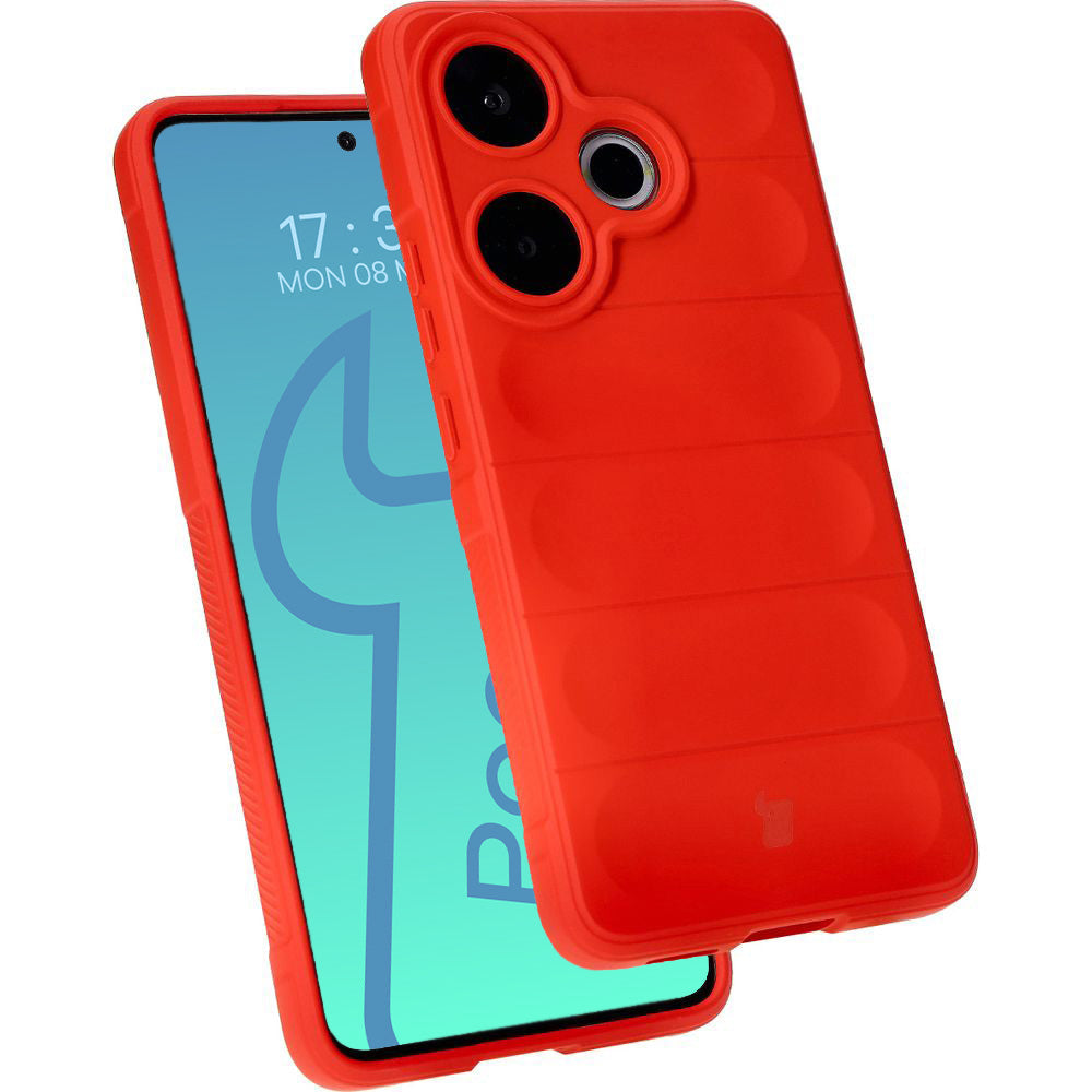 Robuste Handyhülle für Xiaomi Poco F6, Bizon Case Tur, Rot