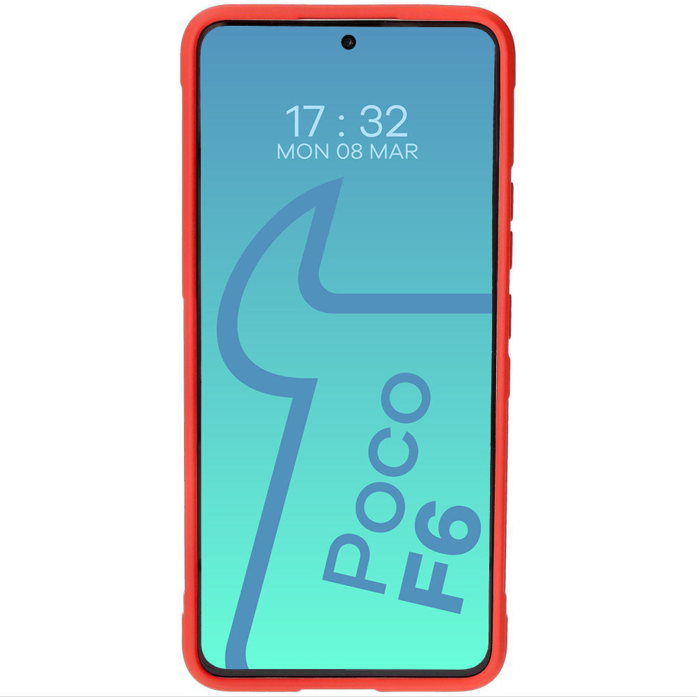 Robuste Handyhülle für Xiaomi Poco F6, Bizon Case Tur, Rot