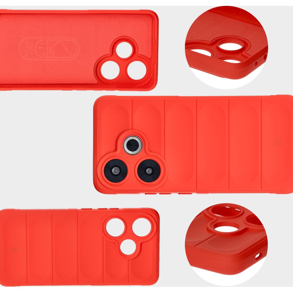 Robuste Handyhülle für Xiaomi Poco F6, Bizon Case Tur, Rot